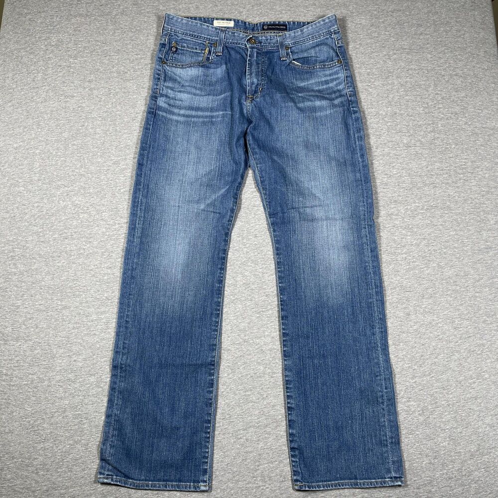 AG Adriano Goldschmied Protege Jeans Mens 33R Blue Medium Wash Straight